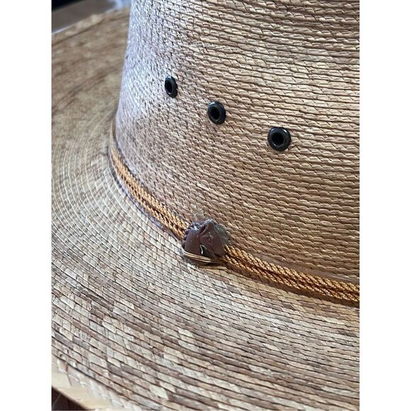 Artisan Made In Mexico Woven Palm Leaf Straw Women’s Cowboy Hat Cover Up Hiking main image 6